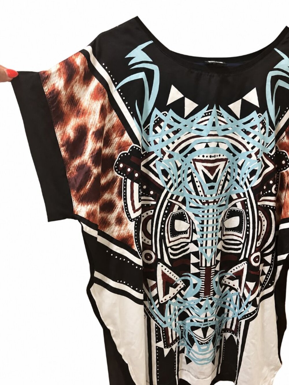 Just Cavalli Abstract Print Oversized Tunic Top XXL - Picture 5 of 5